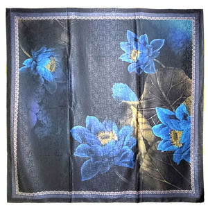 NWT Double Sided Silk Scarf 52"x52" Large Square Shawl Wrap XiangYunSha 3615